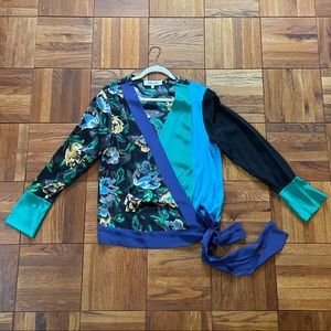 Diane Von Furstenberg Silk Wrap Blouse